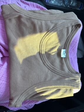 Cotton On Ribbed Tank Top in Beige